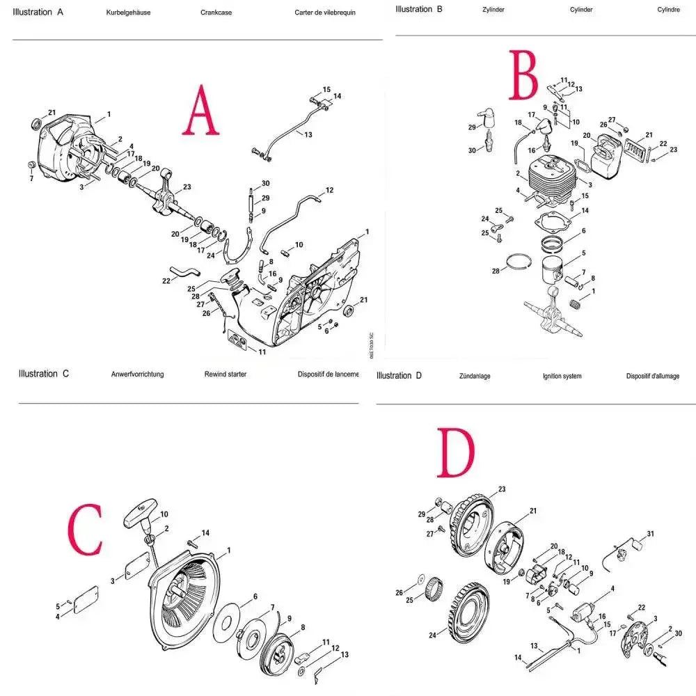 00144 สกรูปรับผ่อนเบา+สปริง MS070 J20-21(set) - GUCUT