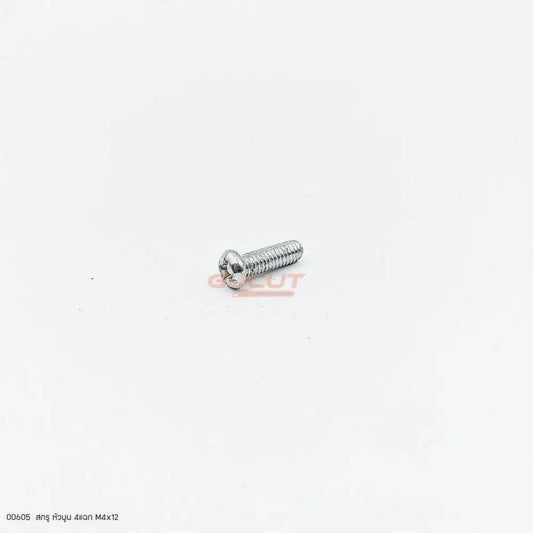 00605 สกรู หัวนูน 4แฉก M4x12 - GUCUT