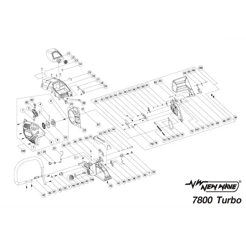 05046 ฝาถังน้ำมันเบนซิน NO.188 7800TB (SET) - GUCUT