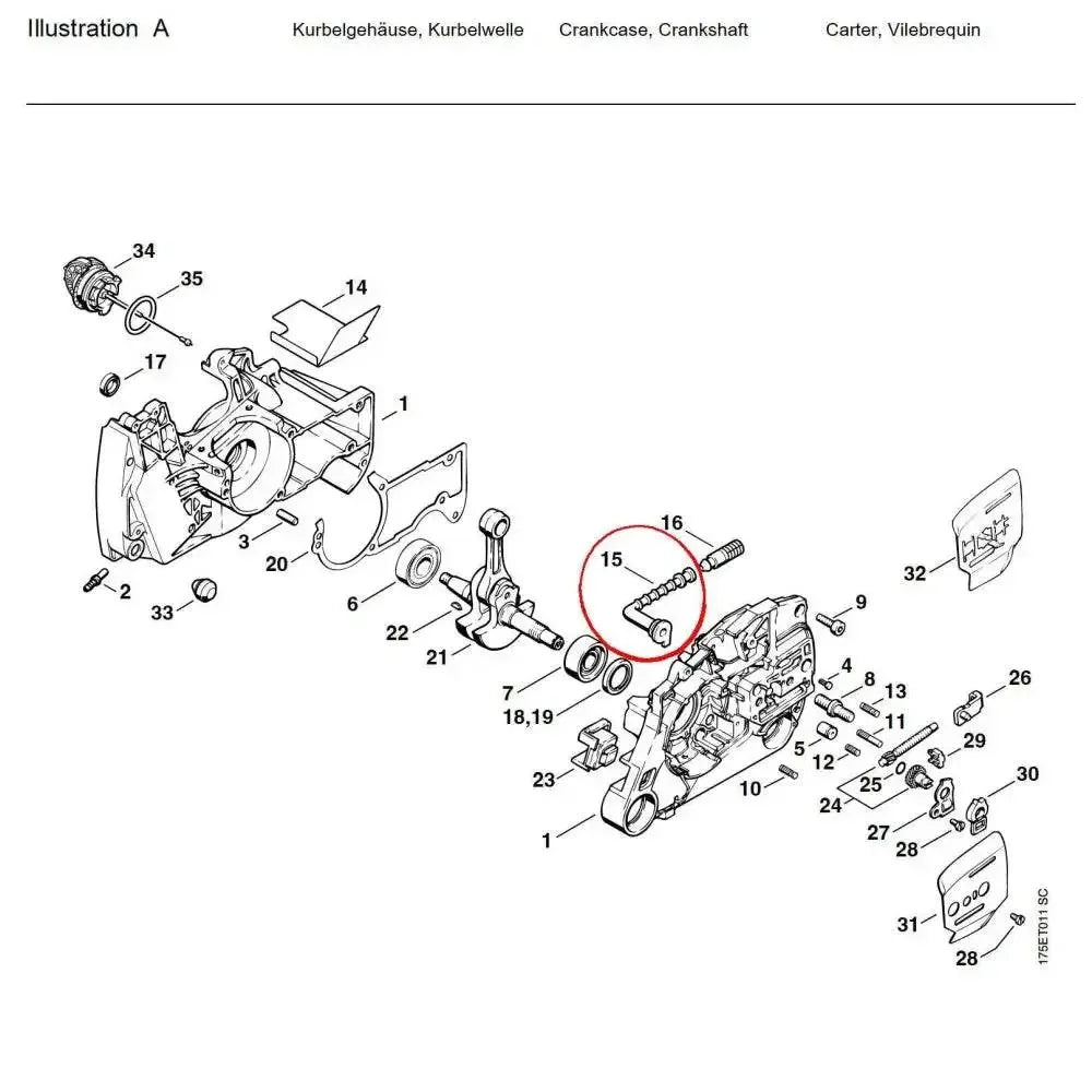05736 สายน้ำมันเครื่อง MS440 A15 - GUCUT