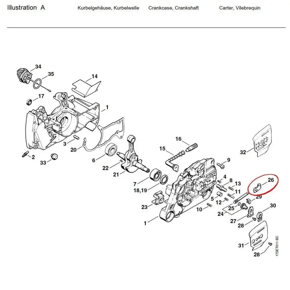 05743 TENSIONER SLIDE MS440 A26 - GUCUT