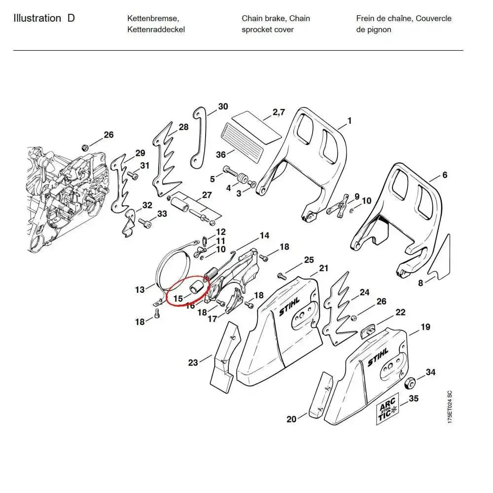05780 HOSE MS440 D15 - GUCUT