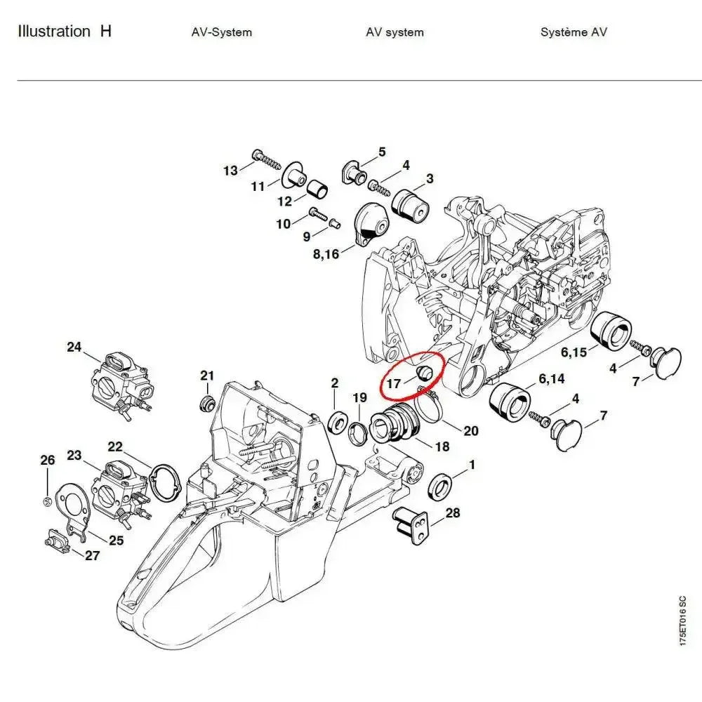 05805 STOP BUFFER MS440 H17 - GUCUT