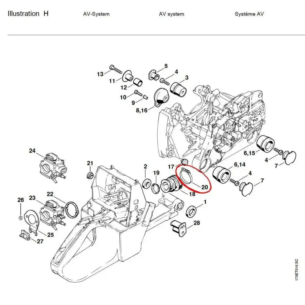05808 เหล็กรัดท่อร่วมไอดี MS440 H20 - GUCUT