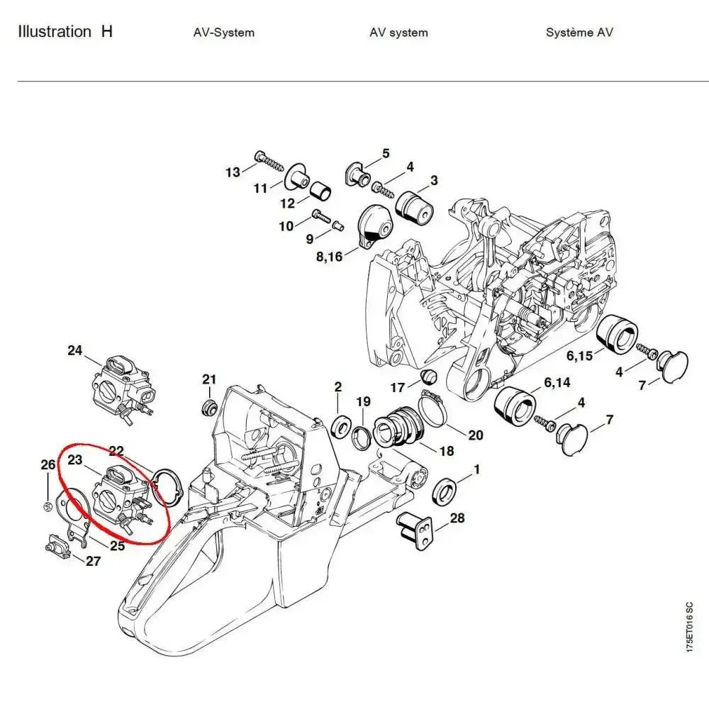 05810 คาร์บูเรเตอร์ MS440 H23 - GUCUT