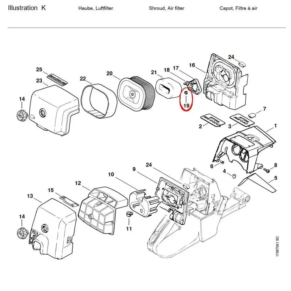05819 น็อต M5 MS440 K19 (ใช้2ชิ้น) - GUCUT