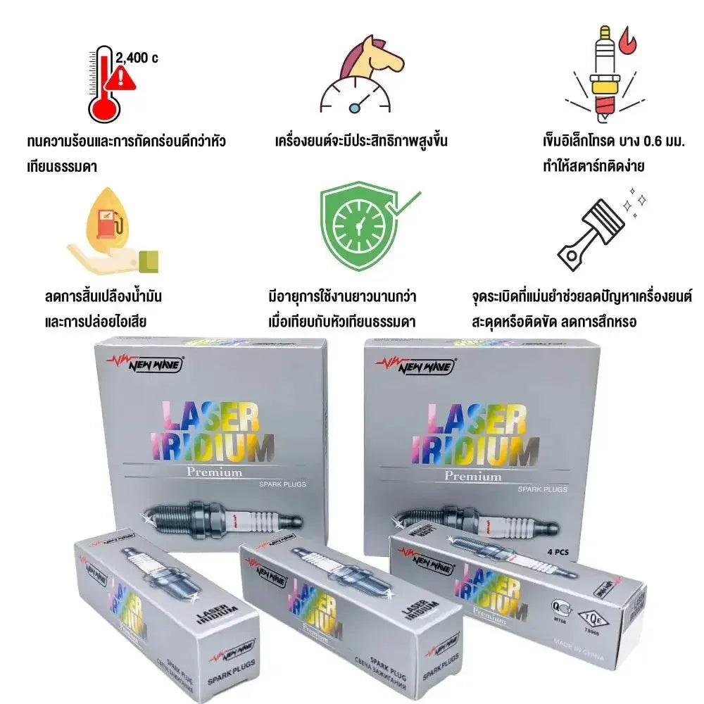 หัวเทียน NEWWAVE เลเซอร์ อิริเดียม ระบบเย็น - GUCUT