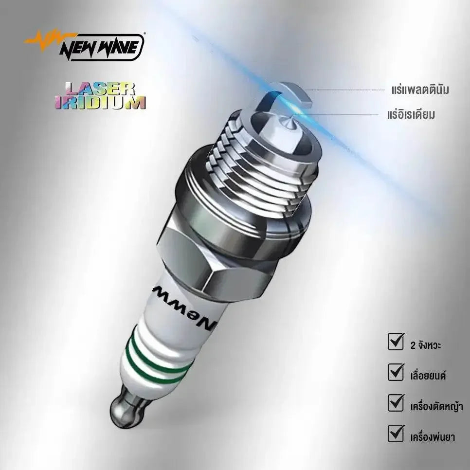 หัวเทียน NEWWAVE เลเซอร์ อิริเดียม ระบบเย็น - GUCUT